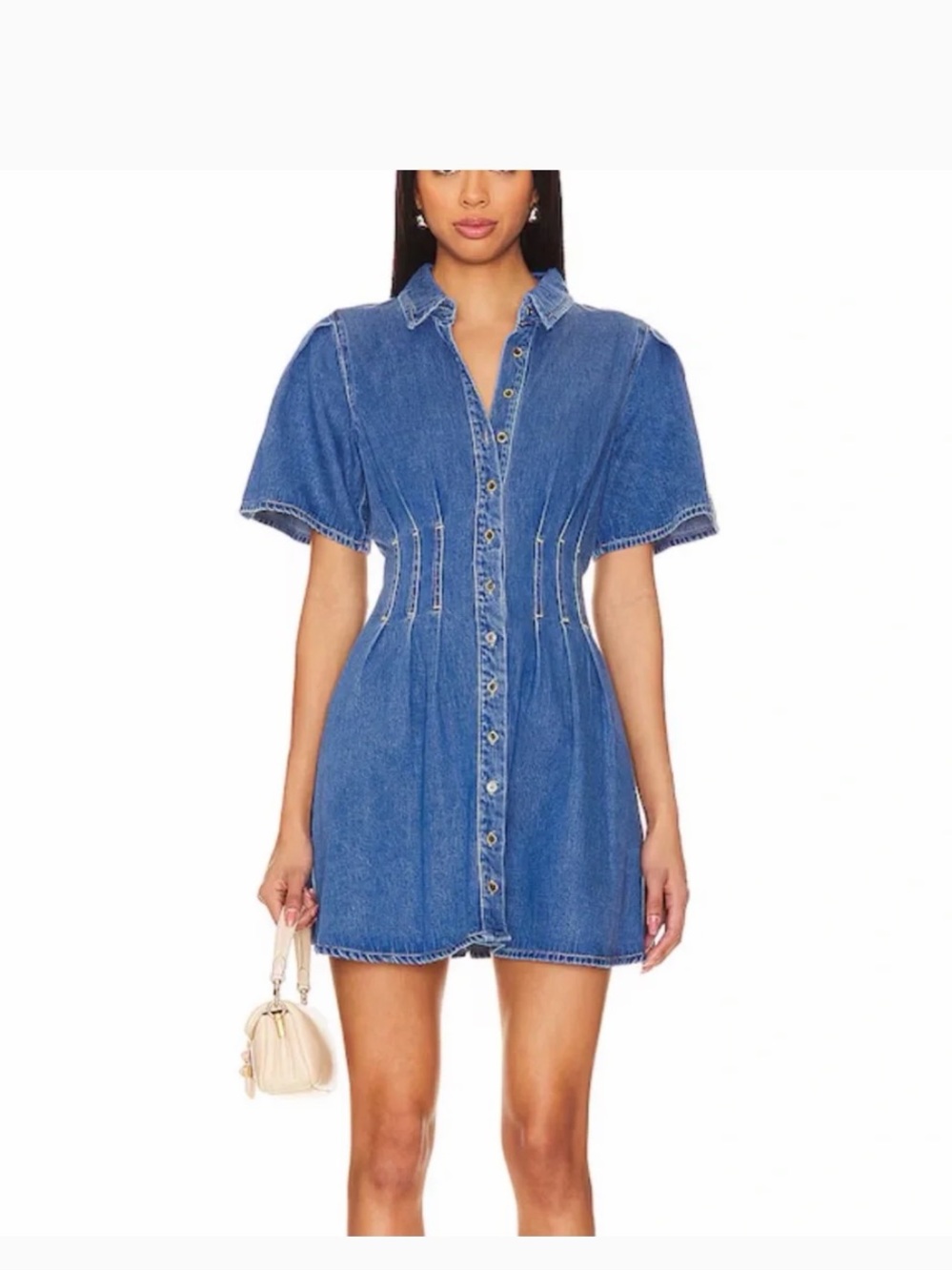Heartloom Denim Blue Smocked Shirtdress